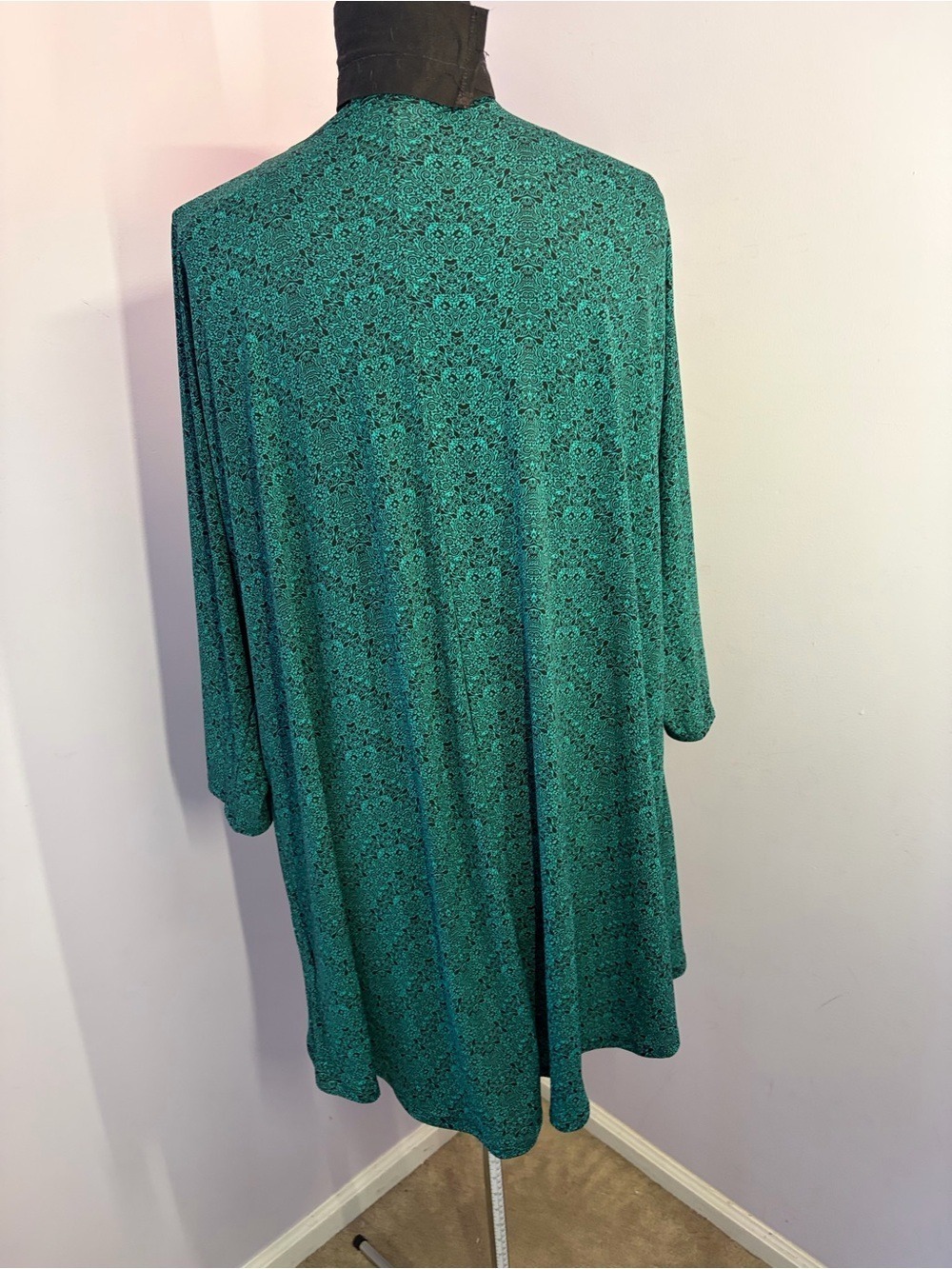 LuLaRoe Teal  Printed Jacket,EUC,Size L - Picture 5 of 11